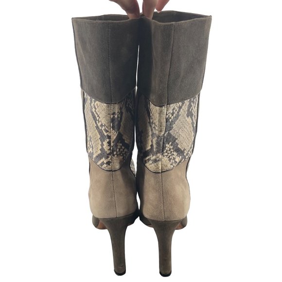 Jean-Michel Cazabat Designer Rosalba Size 38 (7.5/8) Leather & Snakeskin Boot - Picture 2 of 9